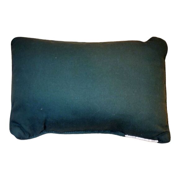 Vintage Needlepoint Christmas Decorative Throw Pillow Season’s Greeting - Picture 3 of 5